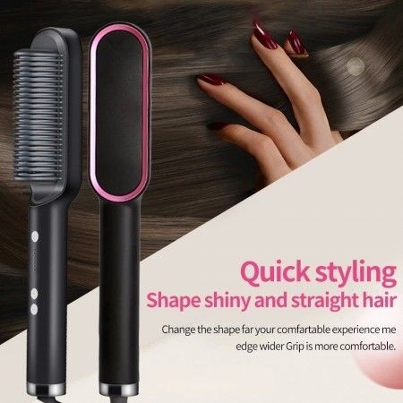 Smart hair straightener brush