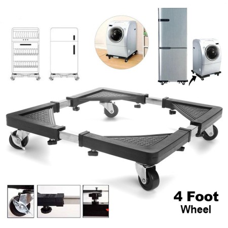 Refrigerator and Washing Machine Movable Stand with Wheel