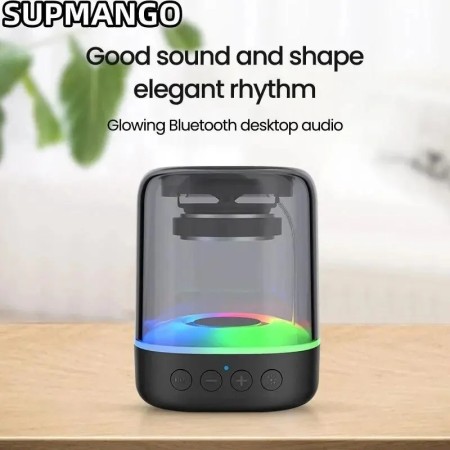 Wireless Transparent Digital Speaker with Multi Colure Light  E-3052