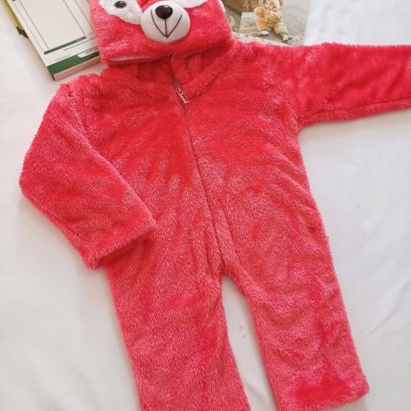 Baby Bear Rompers RED (Size: 4M-30M)