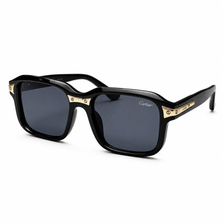 Cartier Premium Square Design Stylish Sunglass -Golden Black